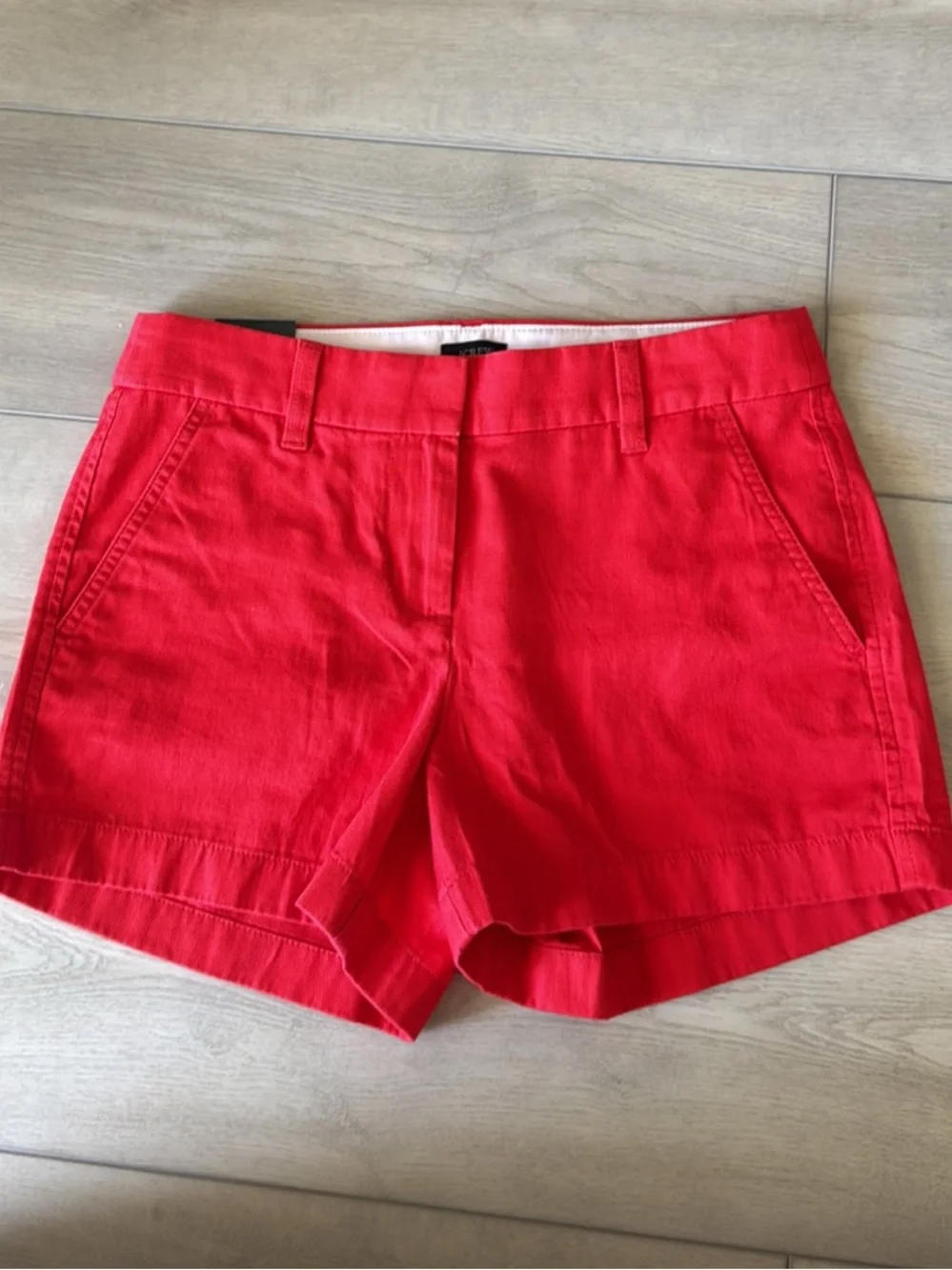Red Jcrew women’s chino shorts NWT size 0